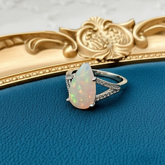 Women's luxury opal ring