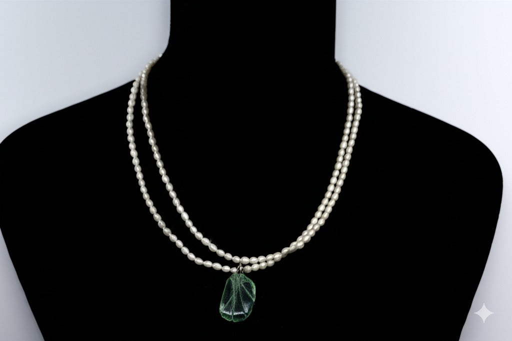 Women's green flourite necklace