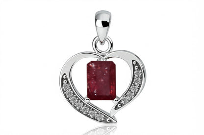 Women's red tourmaline pendant