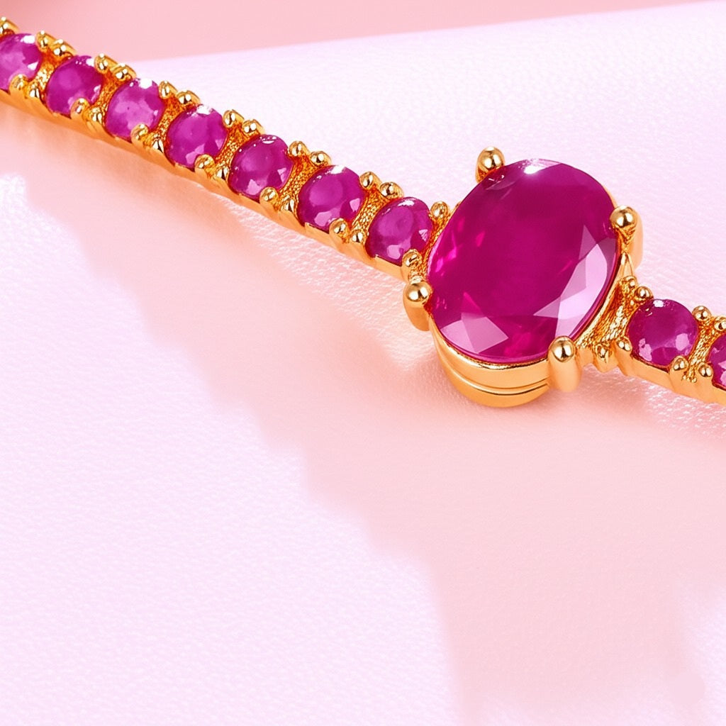 Women's luxury ruby bracelet