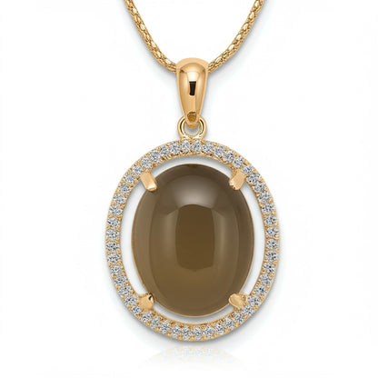 Yellow citrine women's pendant