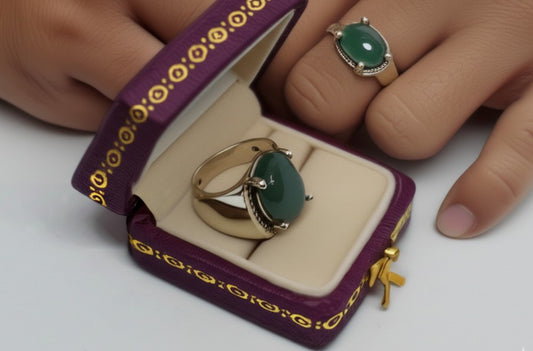 Aquamarine men's ring
