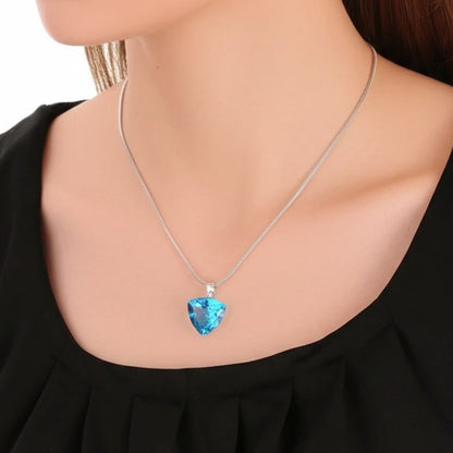 Swiss blue topaz pendant for women