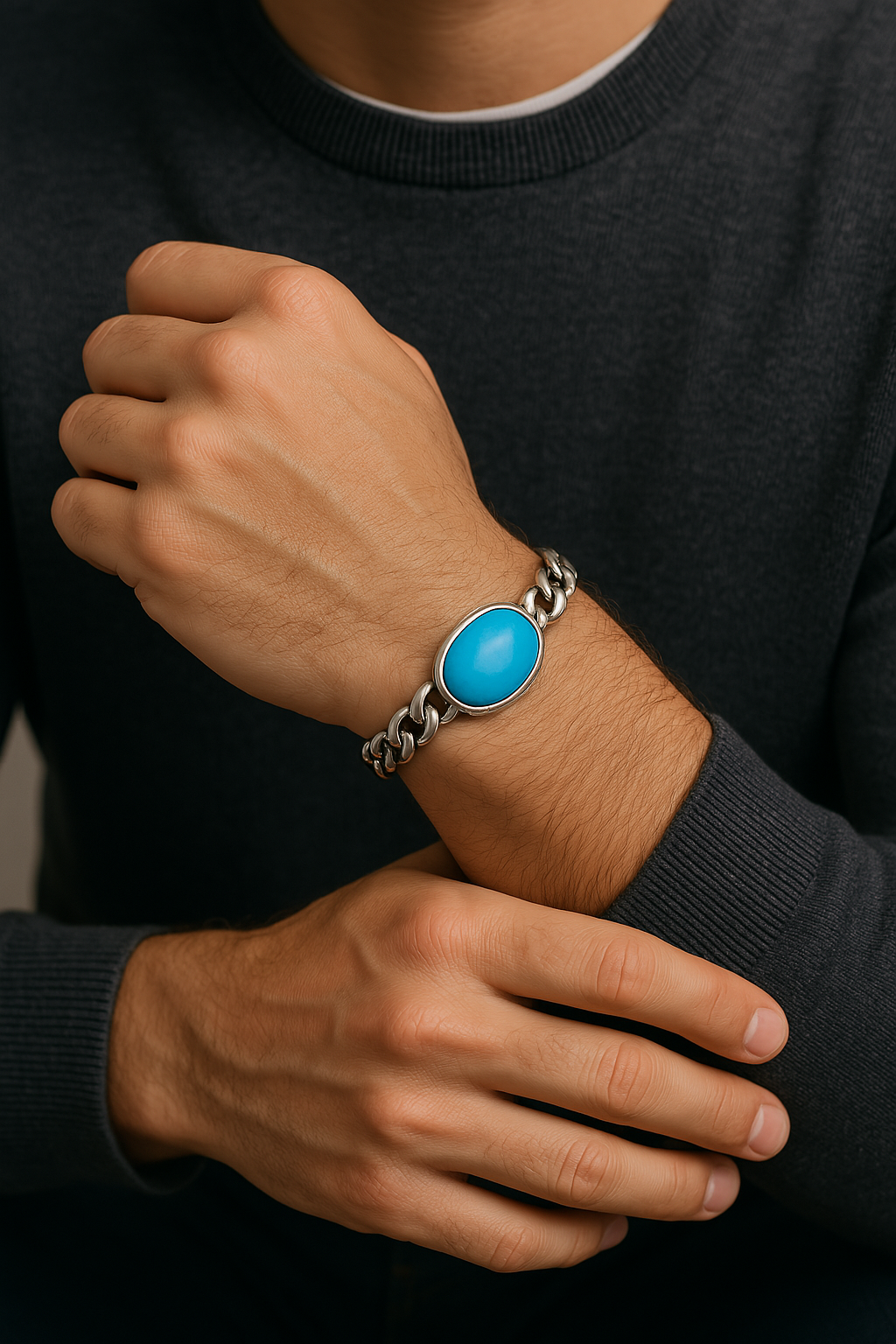 Turqoise men's bracelet