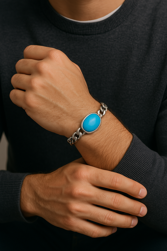 Turqoise men's bracelet