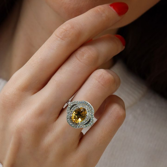 Women's yellow sapphire Ring