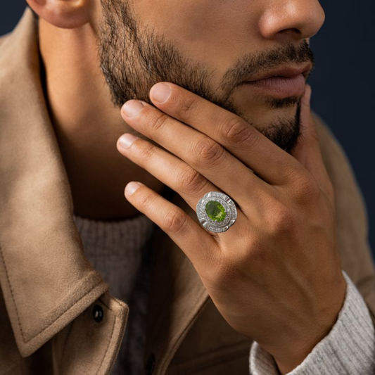 Men's Peridot ring