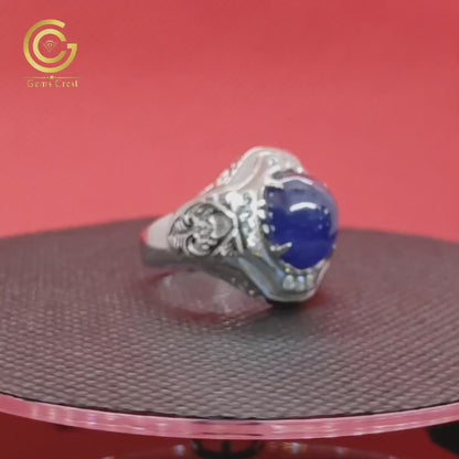 Men's Blue sapphire Ring