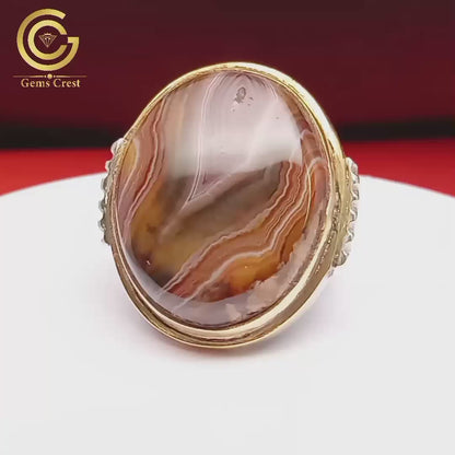 Big Sulemani Agate Ring