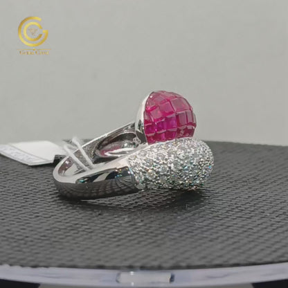 Women's Ruby Ring with diamond