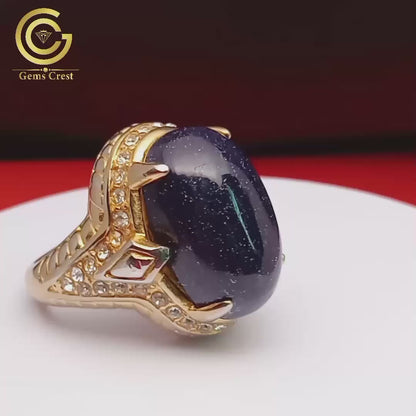 Blue Sunstone Ring