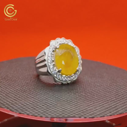 Men's Yellow sapphire Ring