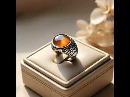 Yellow Amber Ring