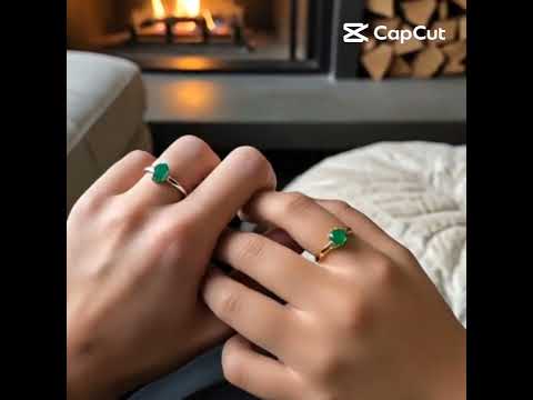 Emerald rings for couple