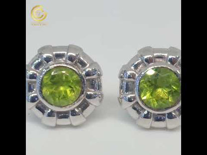 Women's peridot earrings (tops)
