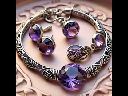 Women's Amethyst jewelry set