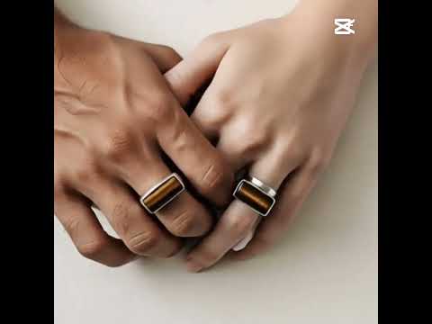 Tiger's Eye couple's rings