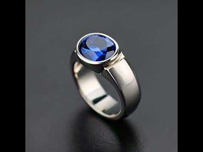 Men's Blue sapphire Ring