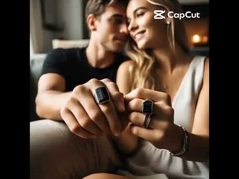 Couple's black tourmaline ring