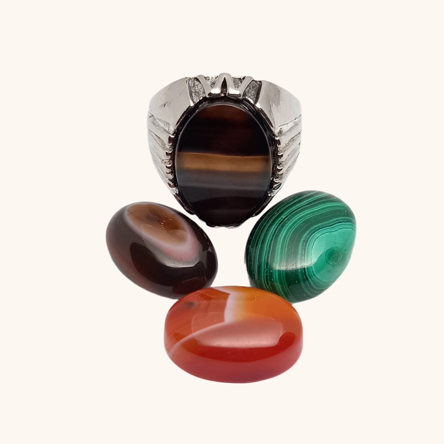 Sulemani Agate (Plate) Ring